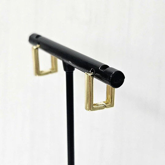 ARGOLLAS CLICK PEQUEÑA CUADRADA 12MM ENCH.ORO