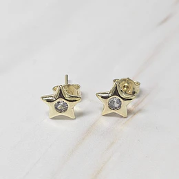 AROS ESTRELLA CIRCÓN 8MM ENCH.ORO