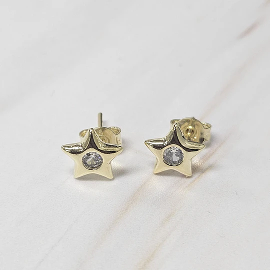 AROS ESTRELLA CIRCÓN 8MM ENCH.ORO