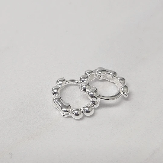 ARGOLLAS MINI CLICK BOLITAS 10MM ENCH.PLATA