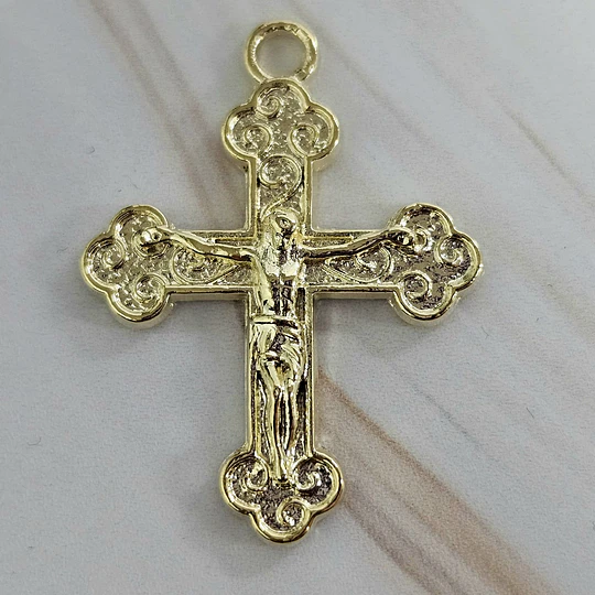 COLGANTE CRUCIFICO 28MM ENCH.ORO