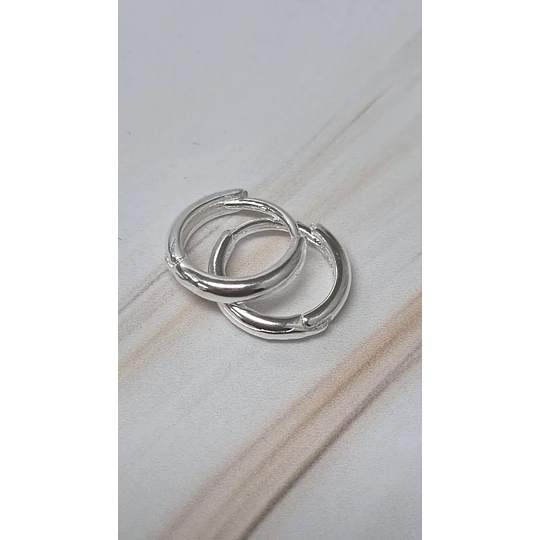 ARGOLLAS CLICK LISAS 11MM ENCH.PLATA