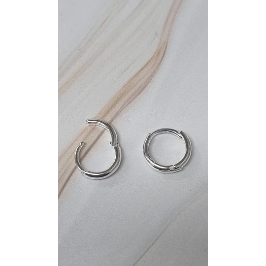 ARGOLLAS CLICK LISAS 11MM ENCH.PLATA