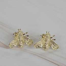 AROS ABEJA 16MM ORO