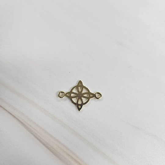 CONECTOR NUDO DE BRUJA 17MM LISO ENCH.ORO