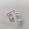 ARGOLLAS CLICK PEQUEÑA CUADRADA 12MM ENCH.PLATA