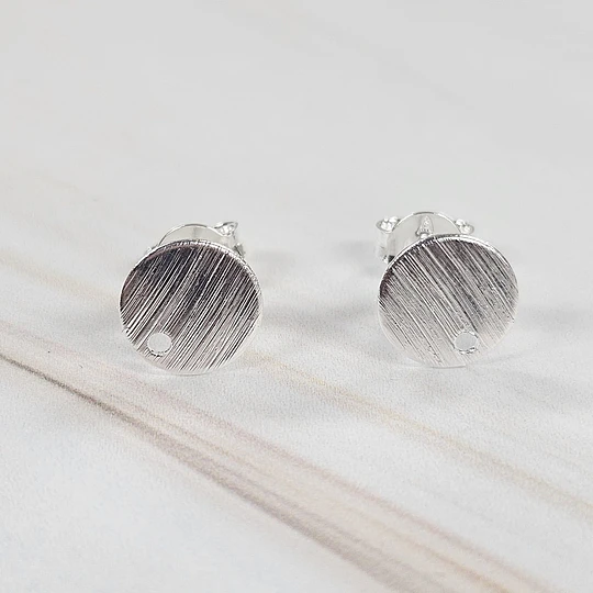 BASE DE AROS CIRCULAR LIJADA 8MM ENCH.PLATA