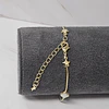 PULSERA VENECIANA TRÉBOL APERLADO 17CM+ALARGUE ENCH.ORO