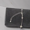 PULSERA VENECIANA TRÉBOL APERLADO 17CM+ALARGUE ENCH.PLATA