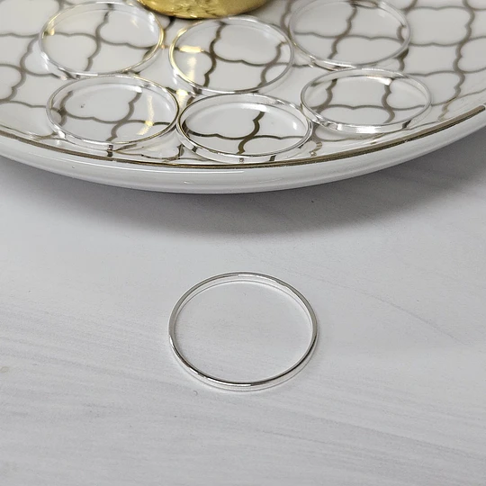 ARGOLLA CERRADA 18MM GRAMO ENCH.PLATA