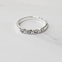 ANILLO CIRCONES CUADRUPLE TALLA 5 (EUROPEA) ENCH.PLATA