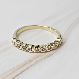 ANILLO CIRCONES TALLA 17 (EUROPEA) ENCH.ORO