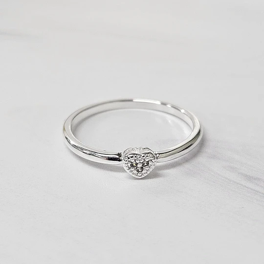 ANILLO CORAZÓN CIRCÓN TALLA 20 (EUROPEA) ENCH.PLATA