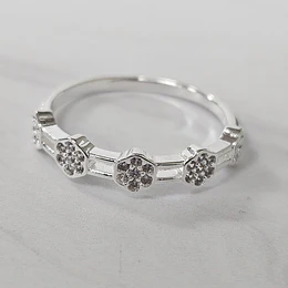ANILLO FLORES CIRCONES TALLA 20 (EUROPEA) ENCH.PLATA