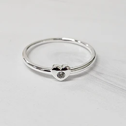 ANILLO CORAZÓN CIRCÓN TALLA 20 (EUROPEA) ENCH.PLATA