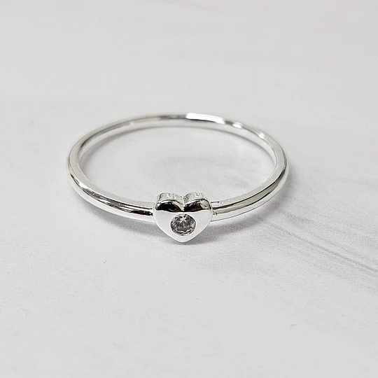 ANILLO CORAZÓN CIRCÓN TALLA 20 (EUROPEA) ENCH.PLATA