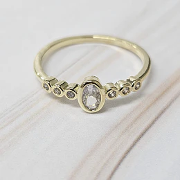 ANILLO CIRCÓN OVALADO TALLA 18 (EUROPEA) ENCH.ORO