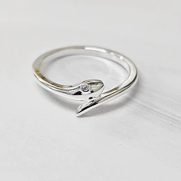 ANILLO SERPIENTE TALLA 14 (EUROPEA) ENCH.PLATA