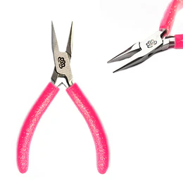 ALICATE PUNTA FINA ROSA FLUOR GLITTER
