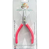 ALICATE PUNTA FINA CURVA ROSA FLUOR GLITTER