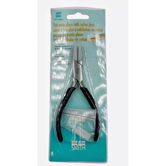 ALICATE PUNTA PLANA DE SILICONA NEGRO THE BEAD SMITH