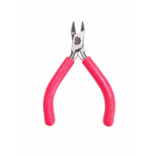 ALICATE DE CORTE PUNTA FINA ROSA FLUOR GLITTER AMERICRAFT SUPPLY