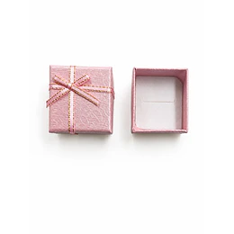 CAJA DE REGALO PARA ANILLOS ROSADA