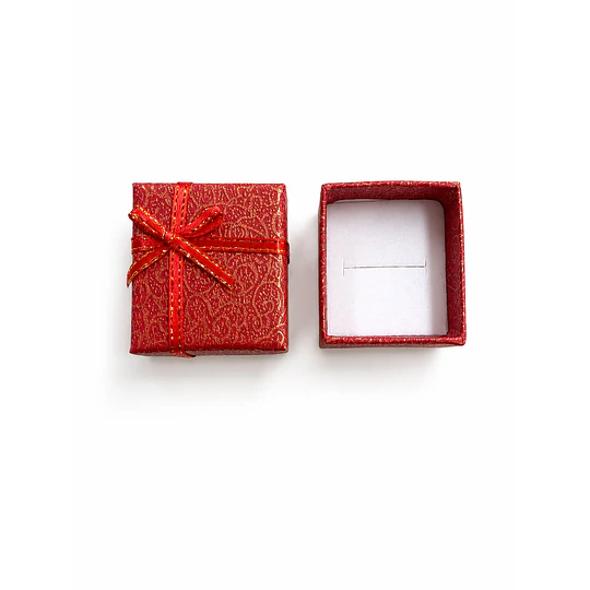 CAJA DE REGALO PARA ANILLOS ROJO 