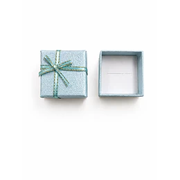 CAJA DE REGALO PARA ANILLOS CELESTE 