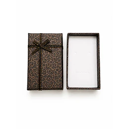 CAJA DE REGALO PARA COLLAR, ANILLO Y AROS CAFÉ