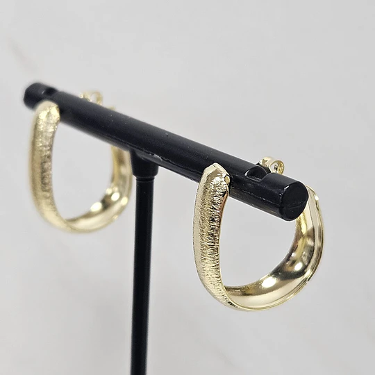 ARGOLLAS PLANAS LIJADAS CUADRADAS 23MM ENCH.ORO