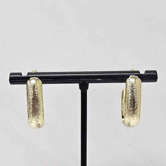 ARGOLLAS PLANAS LIJADAS CUADRADAS 23MM ENCH.ORO