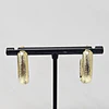 ARGOLLAS PLANAS LIJADAS CUADRADAS 23MM ENCH.ORO