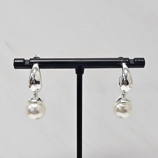 AROS SEMI ARGOLLA PERLA 26MM ENCH.PLATA