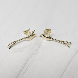 AROS COLIBRI ALARGADO 34MM ENCH.ORO