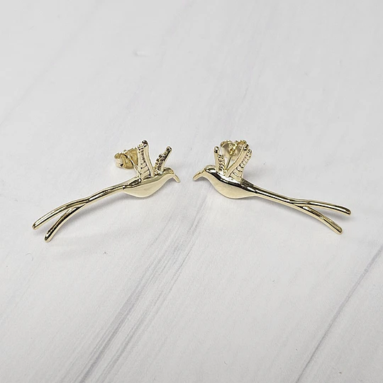 AROS COLIBRI ALARGADO 34MM ENCH.ORO
