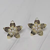 AROS FLOR HAWAIANA PERLAS 27MM ENCH.ORO