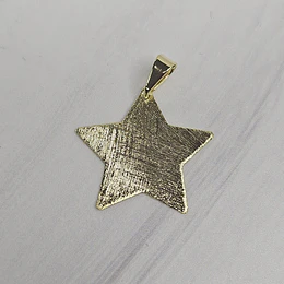 COLGANTE  ESTRELLA LIJADA 21MM + VALIER ENCH.ORO