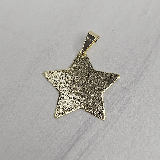 COLGANTE  ESTRELLA LIJADA 21MM + VALIER ENCH.ORO