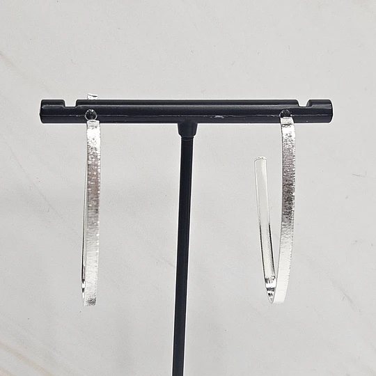 ARGOLLAS PLANAS OVALADAS LIJADAS 45MM ENCH.PLATA
