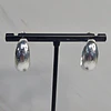 ARGOLLAS LIJADAS EN PUNTA 22MM ENCH.PLATA 