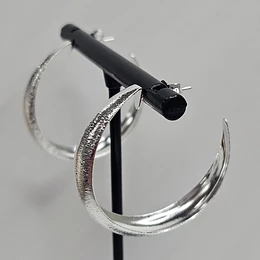 ARGOLLAS LIJADAS EN PUNTA 33MM ENCH.PLATA