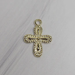 COLGANTE CRUZ LABRADA 19MM ENCH.ORO