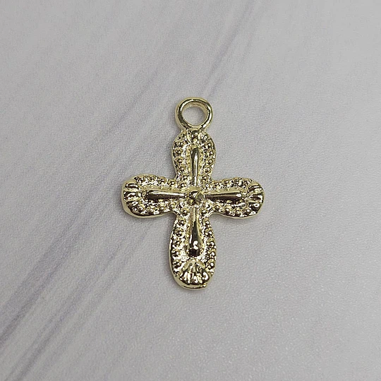 COLGANTE CRUZ LABRADA 19MM ENCH.ORO