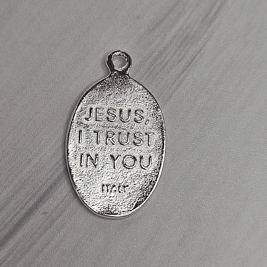 COLGANTE JESÚS 25MM ENCH.PLATA