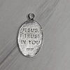 COLGANTE JESÚS 25MM ENCH.PLATA