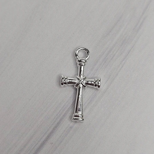 COLGANTE CRUZ PATRON AMARRAS 20MM ENCH.PLATA