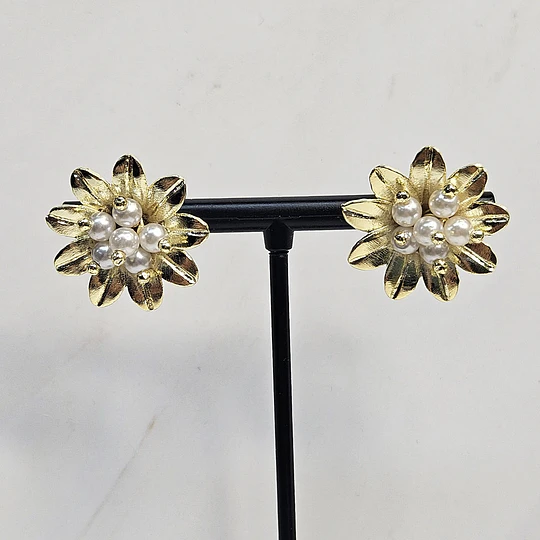 AROS MARGARITA PERLAS 25MM ENCH.ORO