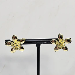AROS FLOR PLUMERIA 20MM ENCH.ORO