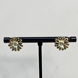 AROS FLOR MINI MARGARITA CIRCÓN 11MM ENCH.ORO